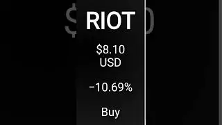 Stock Update for RIOT, number 21 moving stock on Wednesday, 22 March #RIOT #stocktrader