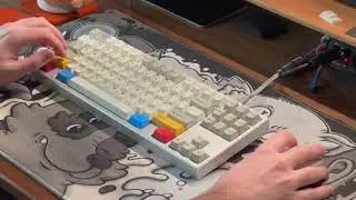Merisi Ottantaquattro Sound Test - Lubed and Filmed Cherry MX Black Switches on Aluminum Full Plate