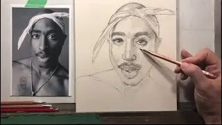 Drawing 2Pac in graphite