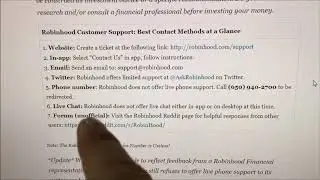 #1 Reason to reconsider Robinhood.com:  Do they have customer support or Lack of Live Support?