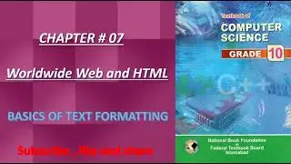 Basic text formatting in html||Chapter #7||Worldwideweb and HTML || #computerscience #html #nbf