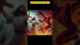 Jesus vs devil 🤜👿🤛 #jesus #jesuschrist #lucifer #devil #subscribe #shorts