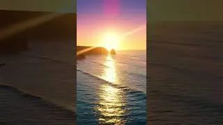 #sunset #splendid #colors #amazing #beach #waves #ocean #relaxing #play #pause #enjoy #recreation