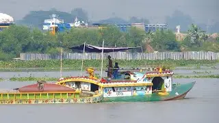 Sand Carrier Boat M.B. ROJAMONI In Deep River | Sand Carrying Vessel | Sand Extraction From River