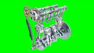 car engine work green screen video | car piston work green screen | car engine 3D animation |