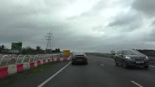 Driving On The A4440 & A44 Worcester Southern Bypass, Worcestershire, England 21st February 2022