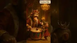 👑 King Monkey & His Little Princess Drum Up Joy! 🐒✨ | Royal Vibes Only #viral #viralvideo #monkey