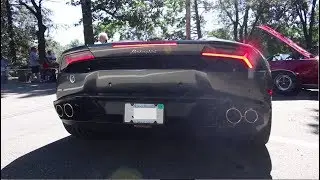 Weston Antique and Classic Car Show - Loud Lamborghini Huracan Revs