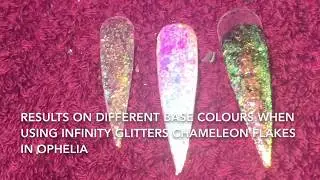 Applying chameleon flakes