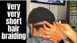 Braiding very short hair | how to grip and part short hair | detailed tutorial