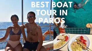 Paros Vlog Day 2 - Best Boat Tour Excursion:  Blue Lagoon, Cliff Jumping, Private Beach Hangout