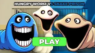 HUNGRY WORM TROLL VS HUNGRY SNAKE TROLL PRISON RUN! (OBBY) - Hungry Worm Escapes! | Goat Gaming