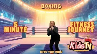 Five Minute Fitness Journey| Black History Moving & Learning | Kids Fitness Video in the Boxing Ring