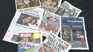 UK newspaper front pages the day after 'Brexit' result