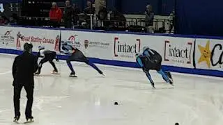 Oktoberfest short track speed skating crash