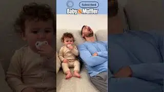 Baby Gives Dad a Hand Sleeping 👶😂 #funnybaby #dadlife