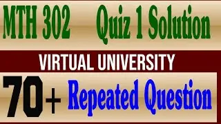 MTH302 Quiz Solution fall 2020|70+ Repeated Questions|MTH 302 Quiz Solution fall 2020|VU.