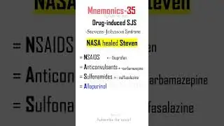 Drug induced SJS Mnemonics #usmle #usmlestep1 #mbbs #neetpg #next #medstudent #neet #pharmacology