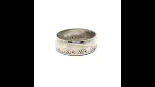 Handmade 1951 Franklin Half Dollar Coin Ring