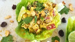 Lunch Recipe: Curried Chicken Salad Lettuce Wraps by Everyday Gourmet with Blakely