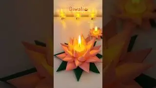 DIY Lotus 🪷 diya stand 🪔✨ #diwalidiy #diwalidecorideas #diwali