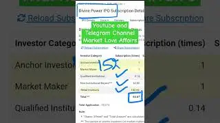 Divine Power Energy SME IPO -2nd Day Subscription Status + GMP #DIVINEPOWERENERGYIPO #DIVINEPOWERIPO