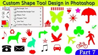 Photoshop Tutorial for Beginner in Nepali | Part 7 | Use of  Custom Shapes Tool  in photoshop.
