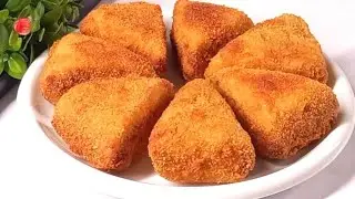 Cutlet Recipe. Quick & Easy Recipe. Chicken Potato Snacks.Triangle Potato Chicken Cutlets .