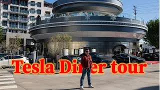 Một v&ograve;ng Tesla Diner: Trạm sạc kết hợp nh&agrave; h&agrave;ng v&agrave; rạp phim