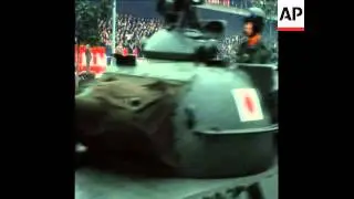SYND 31-11-72 A MILITARY PARADE TAKES PLACE IN TOKYO