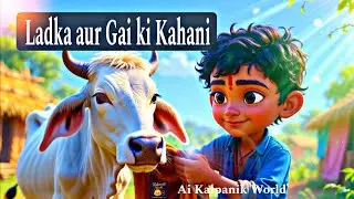 Ladka aur Gai ki Kahani❤️| Heart Touching Village Story|#cartoon #shortfilm #cowlover #kalpanikworld