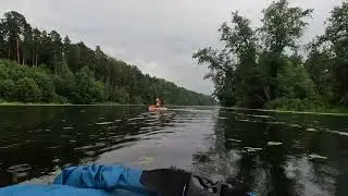 River SupBoarding in the rain - ASMR