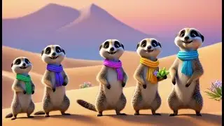 Cinco Suricatas Brincando de Esconde-Esconde 🐾 | Nursery Rhymes for Kids & Baby Songs