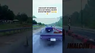 250 shot of nitrous on a small block 421 S10 is nasty