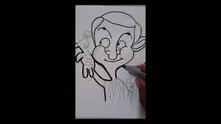 Mr Bean Cartoon Drawing.