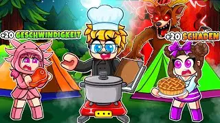 Ich koche JEDES NEUE REZEPT mit der neuen 4 STERNE KOCH KLASSE in Roblox 99 n&auml;chte im Wald!