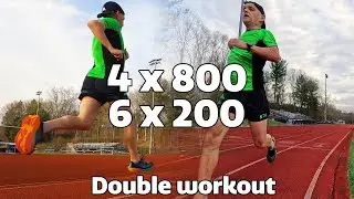 Double workout 4 x 800 and 6 x 200 | 2 progression workouts in 1 day | strength and speed training