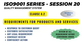 ISO 9001 Clause 8.2 I Requirements for Products and Services