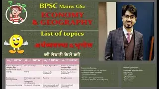 Economy & Geography important topics को कर लिजीये तैयार for 66 bpsc mains || PYQs analysis