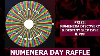 NUMENERA DAY RAFFLE PULL FOR WINNER OF DISCOVERY & DESTINY SLIP CASE & PDF