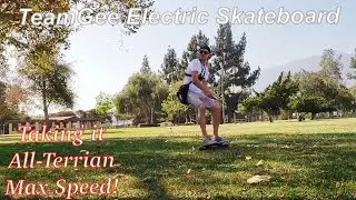 TeamGee H9 Electric Skateboard Going All-Terrain Max Speed!