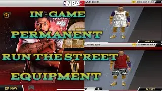 IN-GAME PERMANENT RUN THE STREET EQUIPMENT.(CLOTHES , ACCESSORIES , AND SHOES)ON NBA2K20 MOBILE V.98