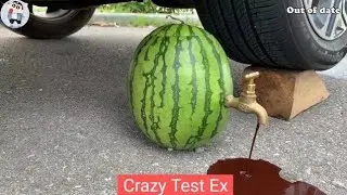 Crazy Test Ex Car vs watermelon, Toys, Coca Cola, Colgate | Crushing Crunchy & Soft Things by Car |