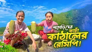 পাহাড়িদের নাপ্পি দিয়ে কাচাঁ কাঠালের রেসিপি || Raw jackfruit recipe with hill tribe nappies