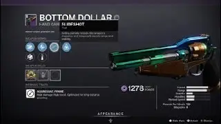 Destiny 2 bottom dollar gambit hand cannon max range first drop