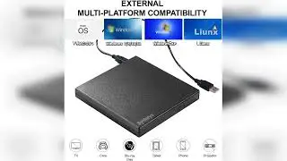 Review: External CD DVD Drive USB, Portable Slim CD/DVD +/-RW Burner Reader Writer Player for ...