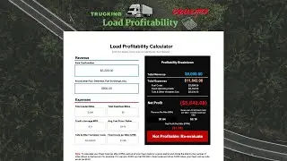 Trucking Profit and Loss Calculator, Load Profit calculator 