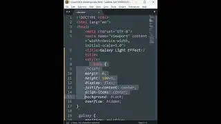Galaxy Light Effect | HTML CSS JavaScript