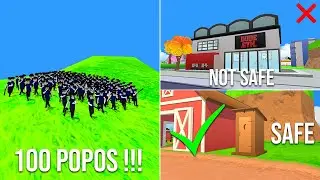 Dude Theft Wars Which place is the Safest to Survive 100 Popo Police !!! ☠☠☠