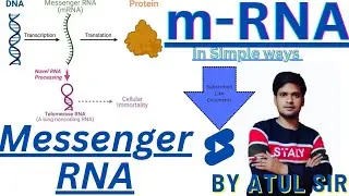 m-RNA Messenger RNA by Atul Sir in Simple way Genius Study point.English Medium CBS Eboard@Atulsirbiology